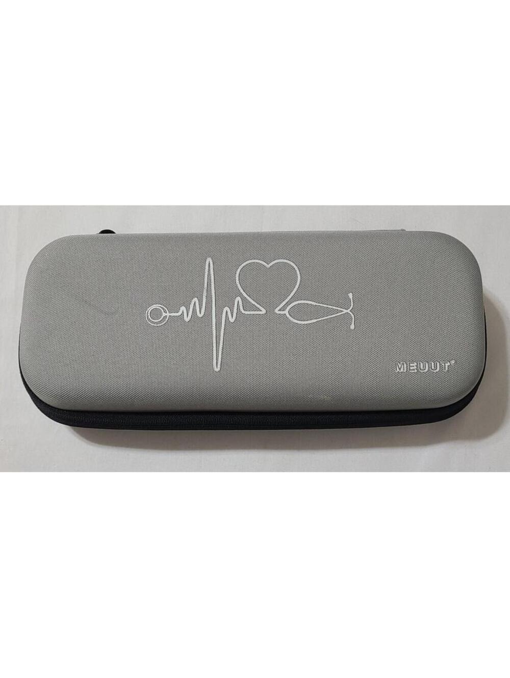 Meuut Portable Travel Medical Organizer Stethoscope  Hard Storage Case Gray Box